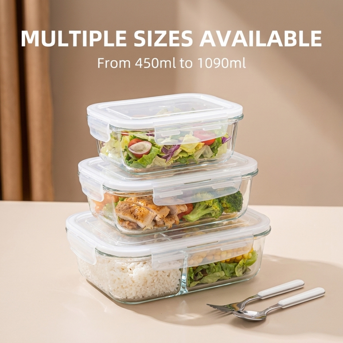 Meal Prep Healthy Lunch - Glass Meal Prep Container – Microwave