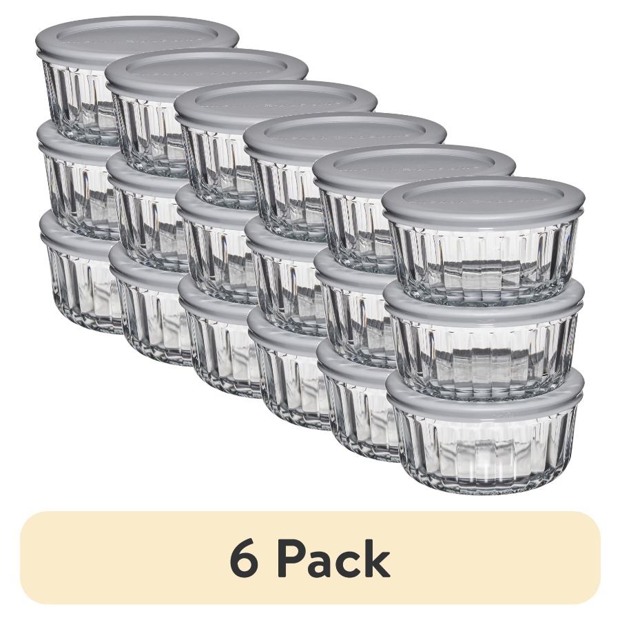 Meal Prep Containers - Versatile 6-Pack Round Storage Containers with