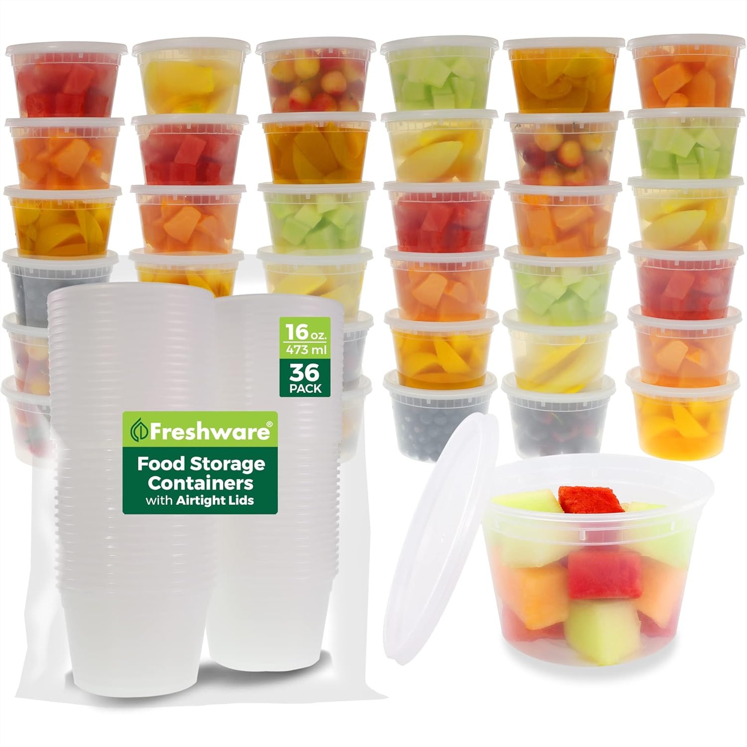 Meal Prep Containers - Plastic Food Storage Containers with Leakproof