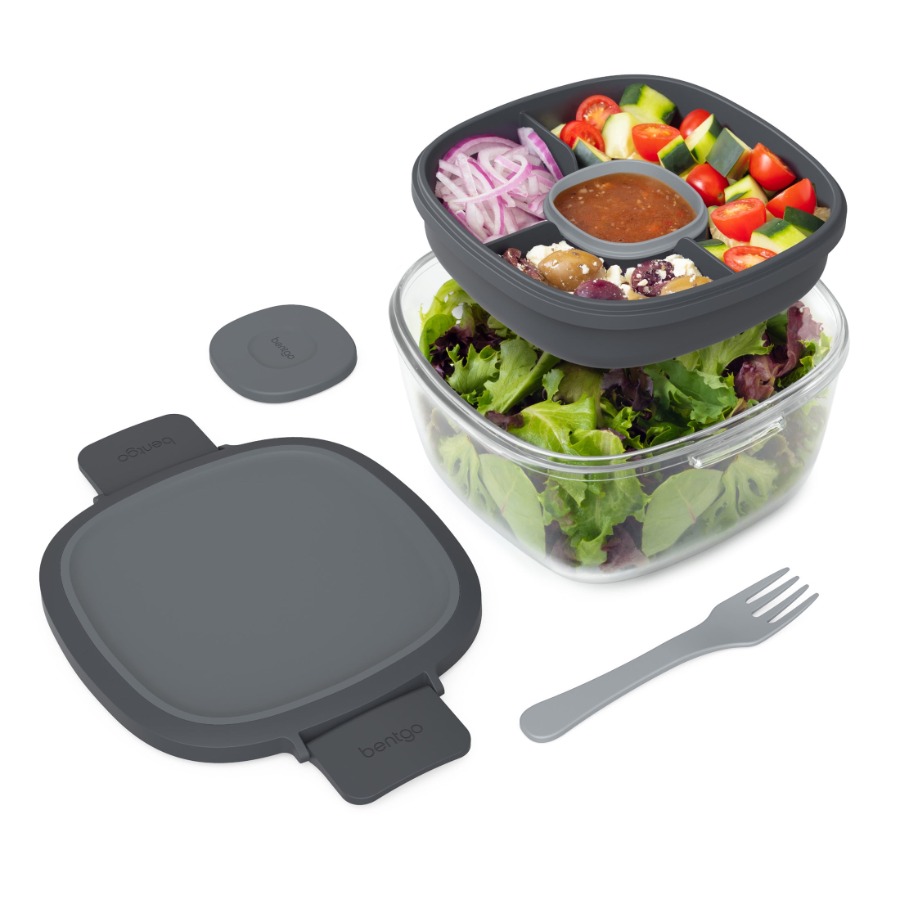Meal Prep Healthy Lunch - Versatile 5-Compartment Salad Container for Easy