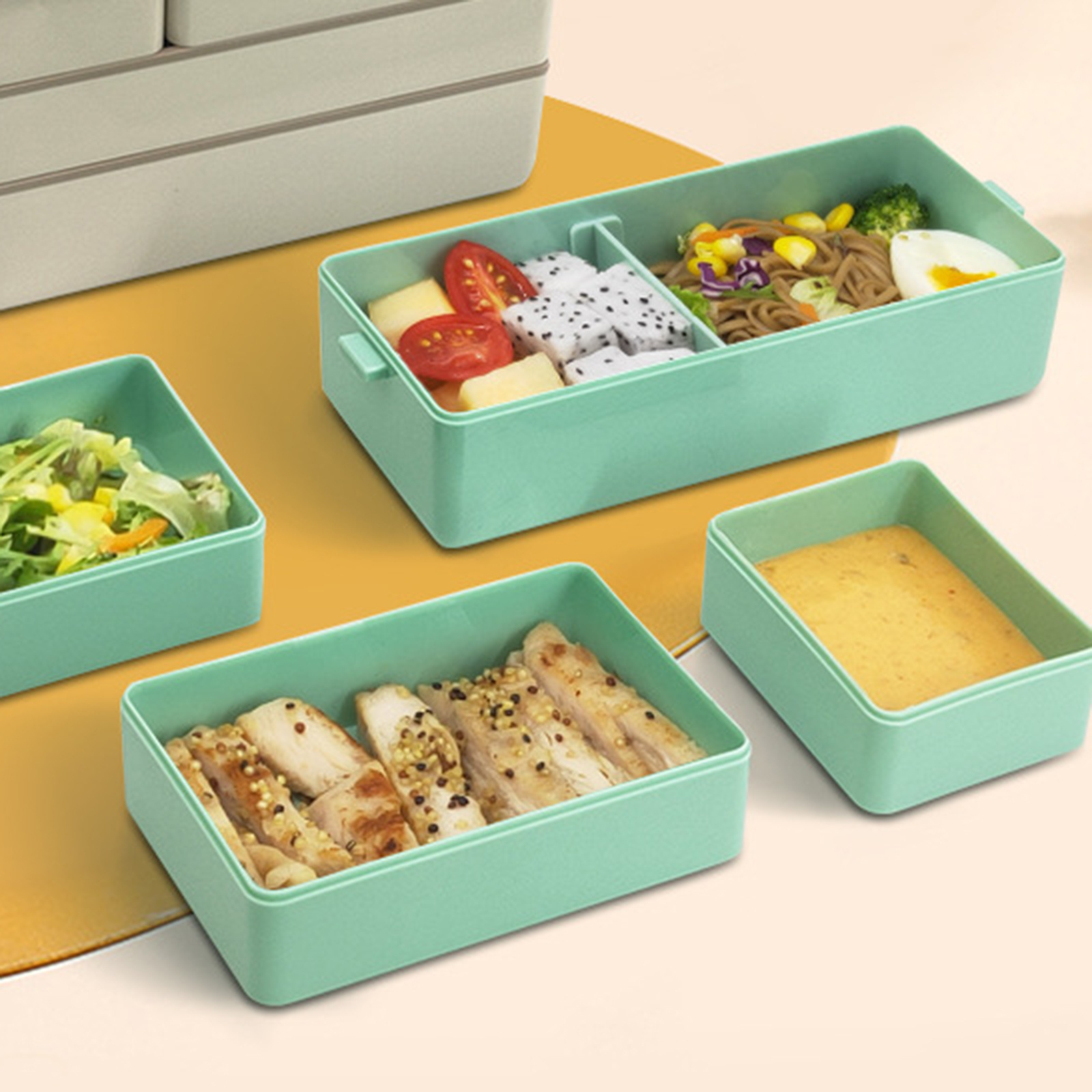 Meal Prep Healthy Lunch - Plastic Lunch Box Microwave Safe for