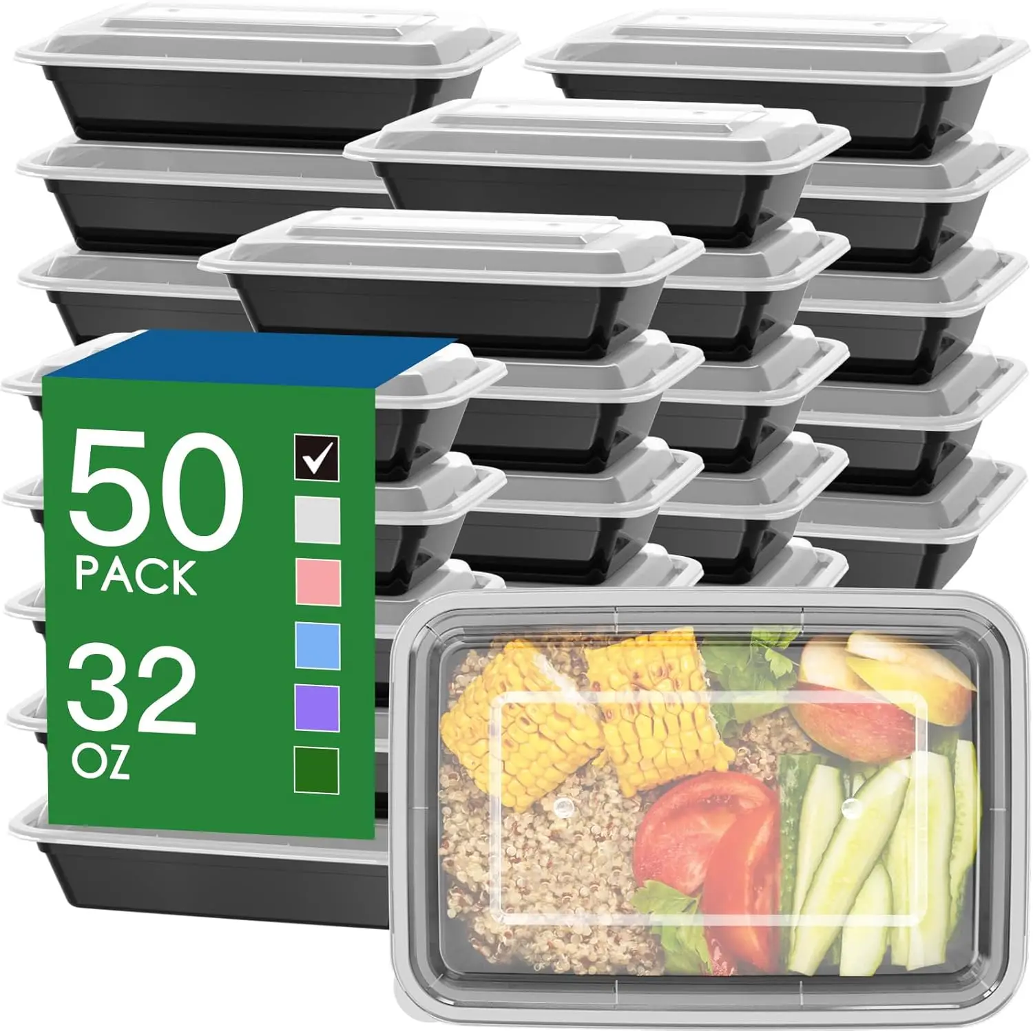 50 Pack (100-Piece) 32 oz Meal – Meal Prep Containers recenzja i cena