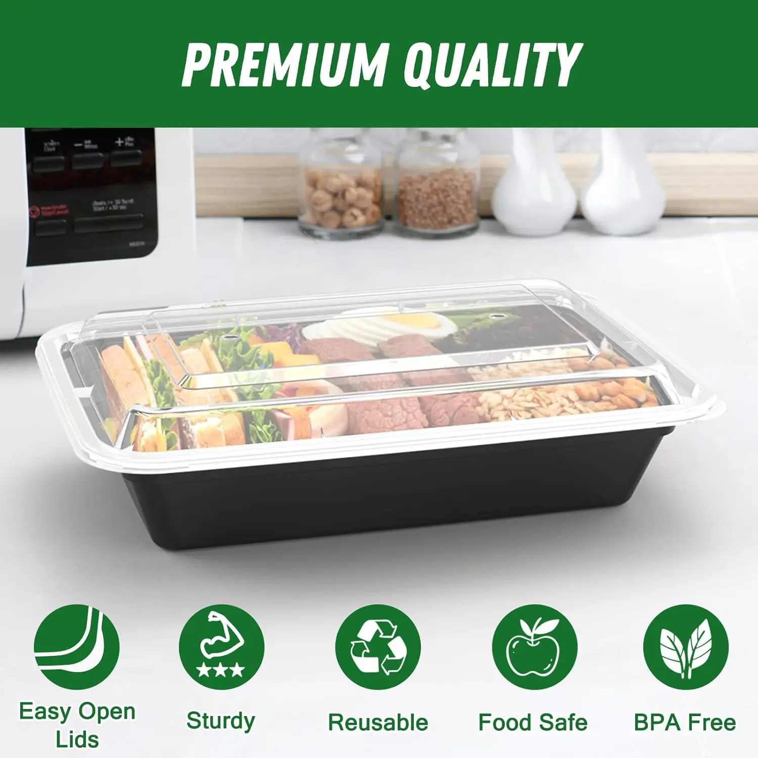 50 Pack (100-Piece) 32 oz Meal – Meal Prep Containers recenzja i cena