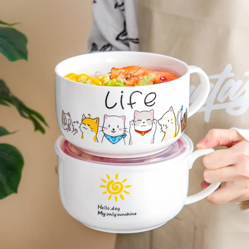Cartoon Ceramic Instant Noodle – Meal Prep Noodles recenzja i cena