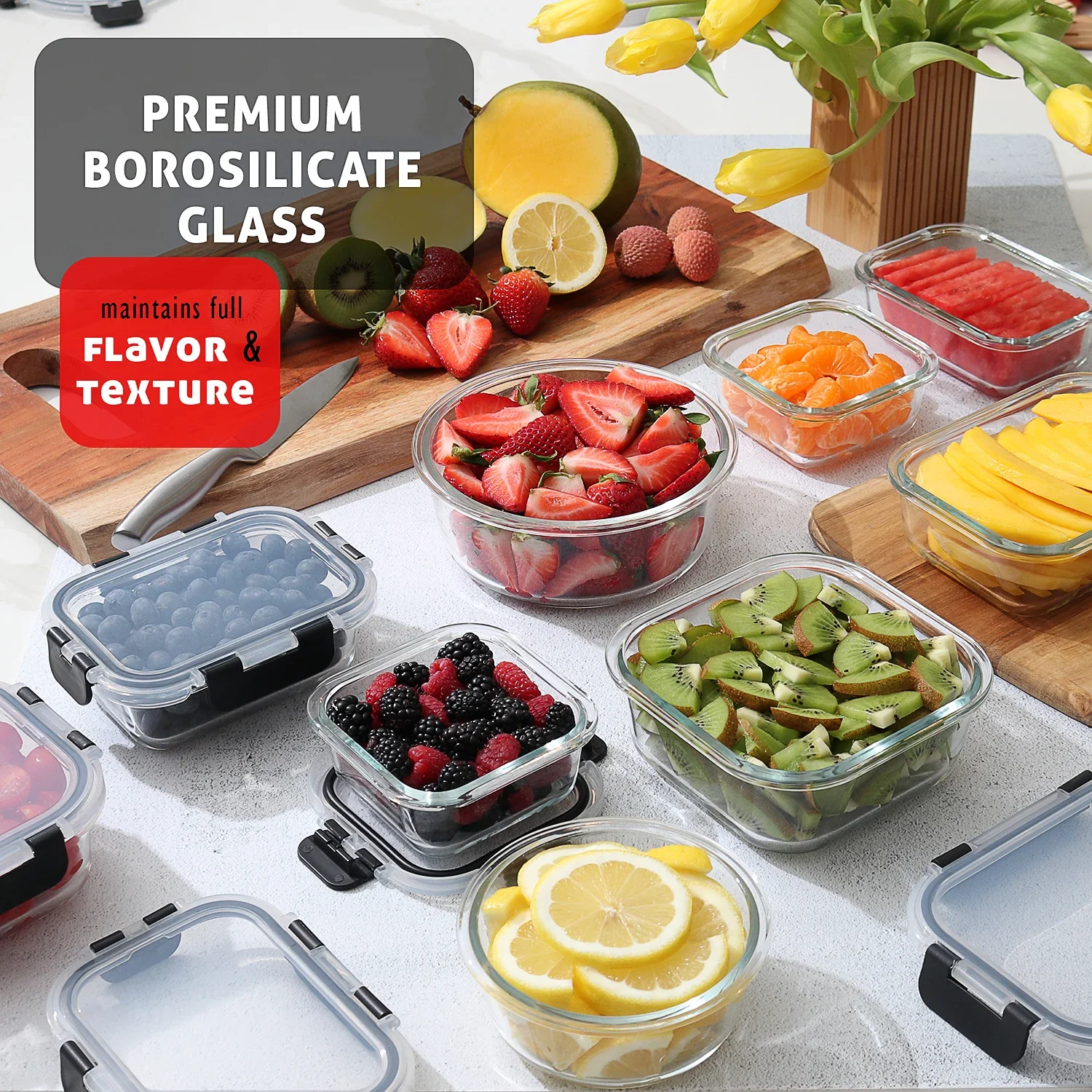 Glass Food Storage Containers  – Meal Prep Containers recenzja i cena