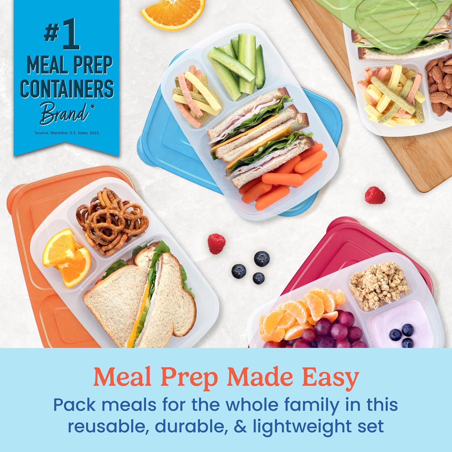 Original Stackable Lunch Boxes – Meal Prep Containers recenzja i cena