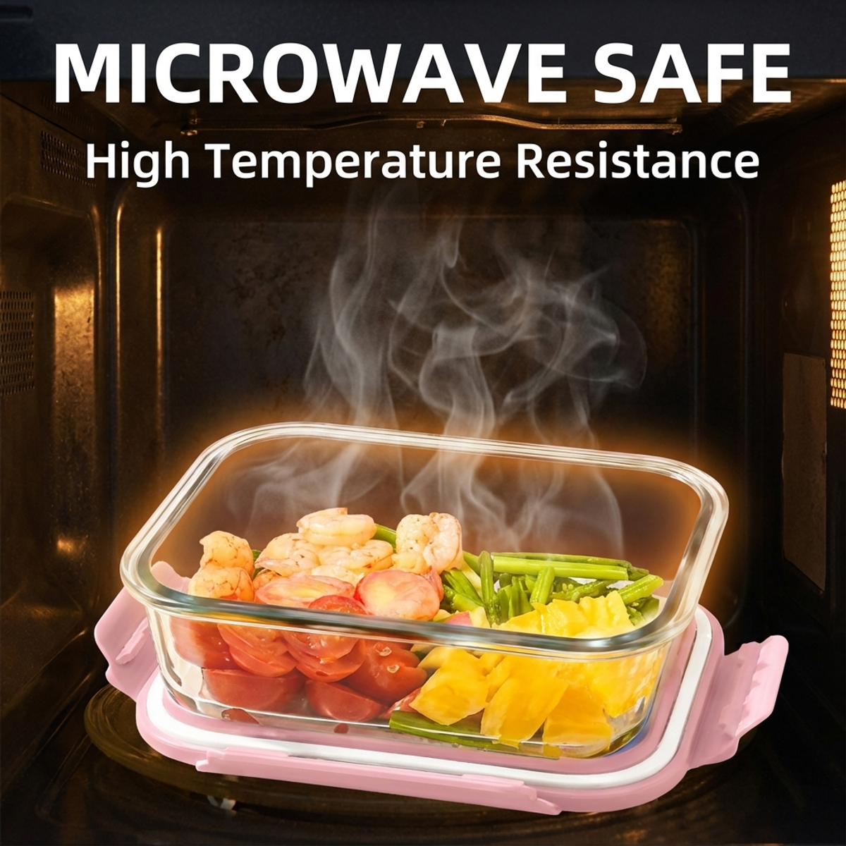 Portable Pink Glass Meal Prep  – Meal Prep Healthy Lunch recenzja i cena