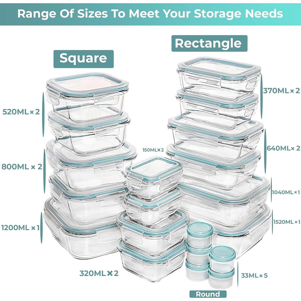 Pc Set Glass Food Storage Cont – Meal Prep Containers recenzja i cena