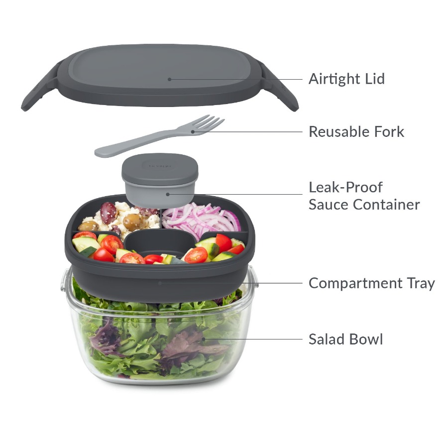 Versatile 5-Compartment Salad  – Meal Prep Healthy Lunch recenzja i cena